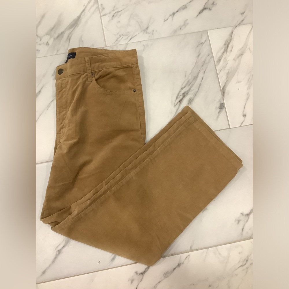 NWT Tommy Hilfiger Women Map Brown Corduroy Jeans Size 14